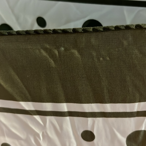 Chanel Scarf Olive Green/Cream color super soft some wear but lots of life left - Picture 9 of 10